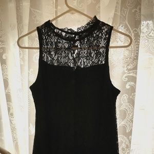 Stitch Fix Black Lace Overlay Blouse w/tags on